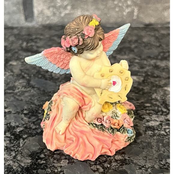6 Various Small Angel Figurines Wood, Resin, Ceramic, & Plastic Freestanding Vtg - Picture 4 of 8